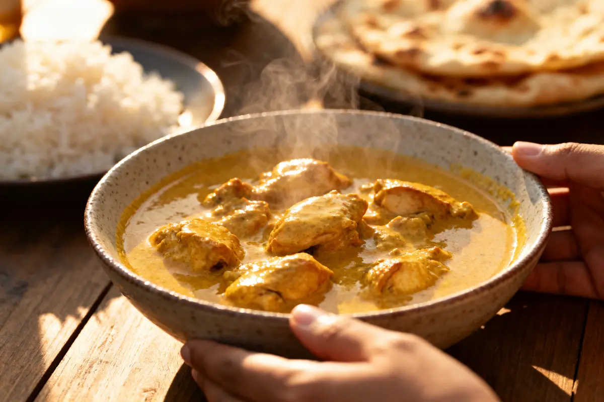 Recept: romige kip kerrie zoals bij het afhaalrestaurant, stap voor stap