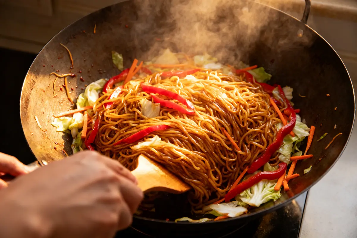 Bami goreng met groente: eenvoudig recept voor een volle, smaakvolle pan