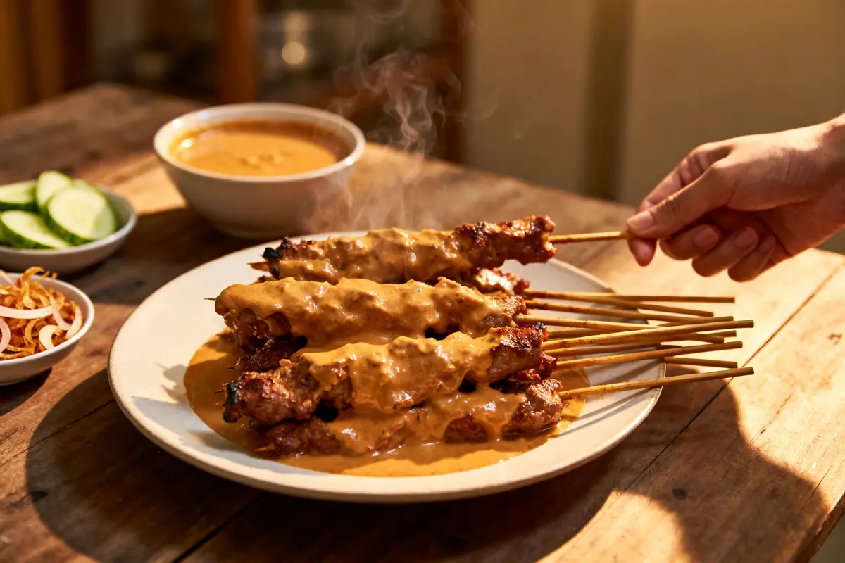 Saté met pindasaus: 8 bewezen tips voor sappig vlees en maximale smaak